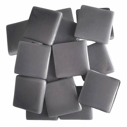 Pâte de Verre glasmosaikbitar 25 mm, Deep Grey, 500 g
