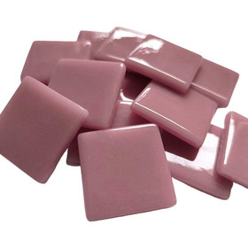 Pâte de Verre glasmosaikbitar 25 mm, Deep Rose, 100 g