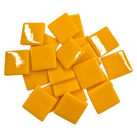 Pâte de Verre glasmosaikbitar 25 mm, Goldenrod, 100 g