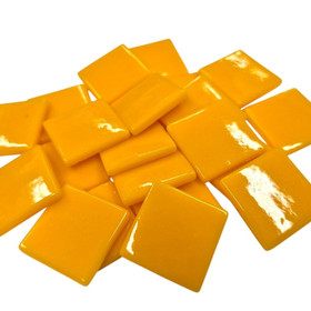 Pâte de Verre glasmosaikbitar 25 mm, Goldenrod, 100 g