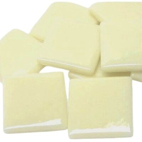Pâte de Verre glasmosaikbitar 25 mm, Ivory, 100 g
