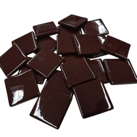 Pâte de Verre glasmosaikbitar 25 mm, Merbau, 100 g