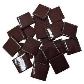 Pâte de Verre glasmosaikbitar 25 mm, Merbau, 100 g