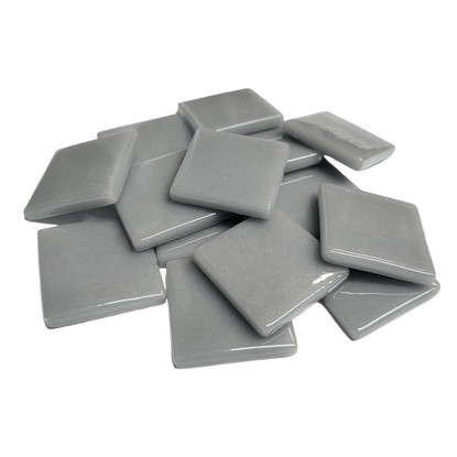 Pâte de Verre -lasimosaiikkipalat 25 mm, Mid Grey, 100 g