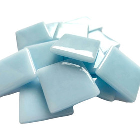 Pâte de Verre glasmosaikbitar 25 mm, Pale Aqua Blue, 100 g