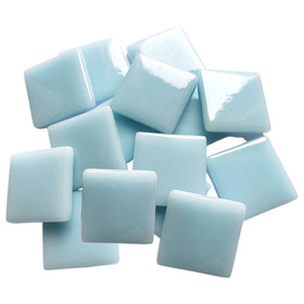 Pâte de Verre glasmosaikbitar 25 mm, Pale Aqua Blue, 500 g