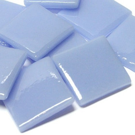 Pâte de Verre glasmosaikbitar 25 mm, Pale Blue, 100 g