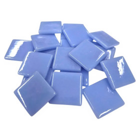 Pâte de Verre glasmosaikbitar 25 mm, Pale Blue, 100 g