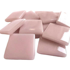 Pâte de Verre glasmosaikbitar 25 mm, Pale Pink, 100 g