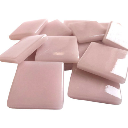 Pâte de Verre -lasimosaiikkipalat 25 mm, Pale Pink, 100 g