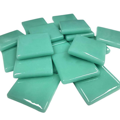 Pâte de Verre -lasimosaiikkipalat 25 mm, Pale Teal, 100 g