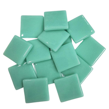 Pâte de Verre -lasimosaiikkipalat 25 mm, Pale Teal, 500 g