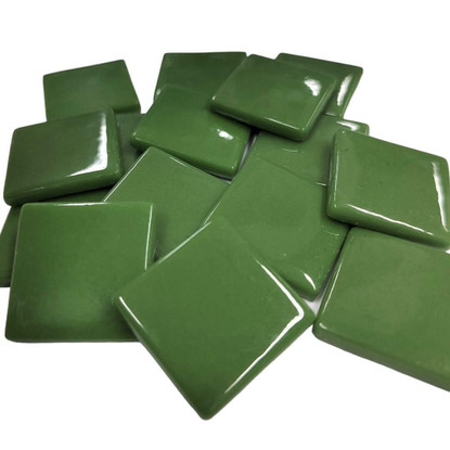 Pâte de Verre glasmosaikbitar 25 mm, Pine Green, 100 g