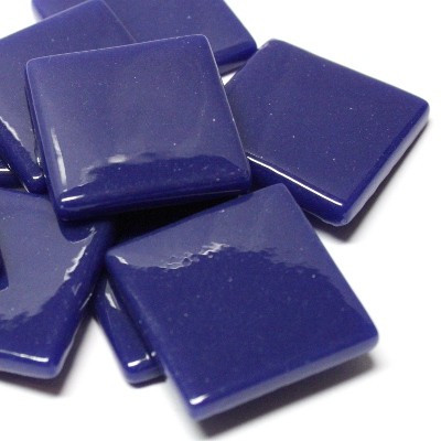 Pâte de Verre Glass Mosaic Tiles 25 mm, Royal Blue, 100 g