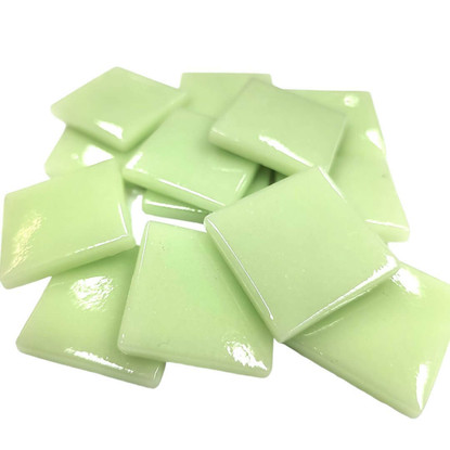 Pâte de Verre glasmosaikbitar 25 mm, Soft Green, 100 g