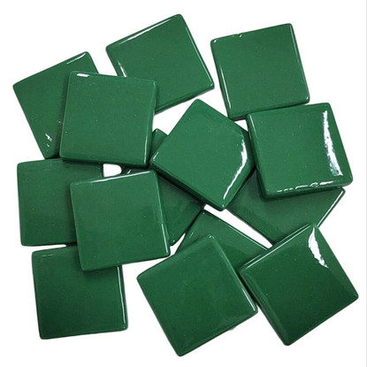 Pâte de Verre -lasimosaiikkipalat 25 mm, Spruce Green, 500 g