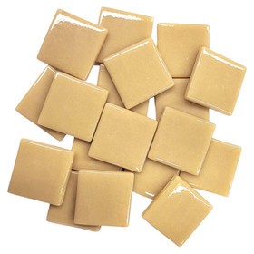 Pâte de Verre glasmosaikbitar 25 mm, Suntan, 500 g