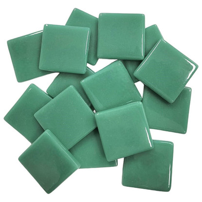 Pâte de Verre Glass Mosaic Tiles 25 mm, Teal, 500 g
