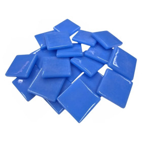 Pâte de Verre glasmosaikbitar 25 mm, True Blue, 100 g
