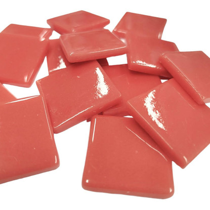Pâte de Verre Glass Mosaic Tiles 25 mm, Watermelon, 100 g