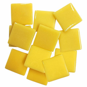 Pâte de Verre glasmosaikbitar 25 mm, Yellow Opal, 500 g