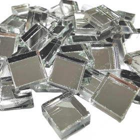 Mirror Mosaic, Silver, 1x1cm, 50g