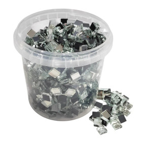 Spegelmosaik Premium 1x1 cm silver 4 mm, 1 kg (1160 st)