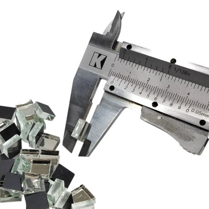 Premium Mirror Mosaic 1x1 cm silver 4 mm, 1 kg (1160 pcs)