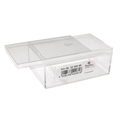 Transparent box with sliding lid