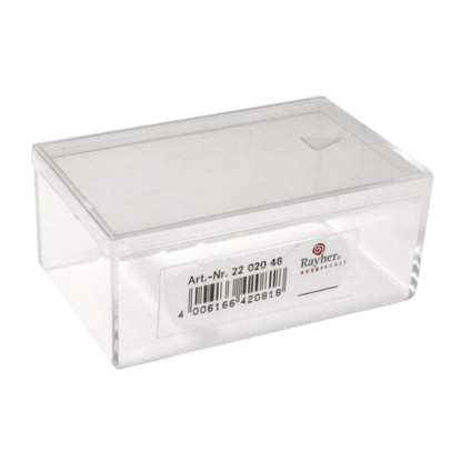 Transparent box with sliding lid