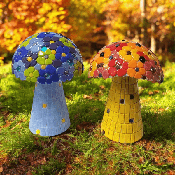Suuri Sakurankukilla koristeltu mosaiikkisieni