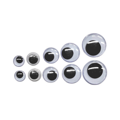 Plastic wiggle eyes, 5 pairs