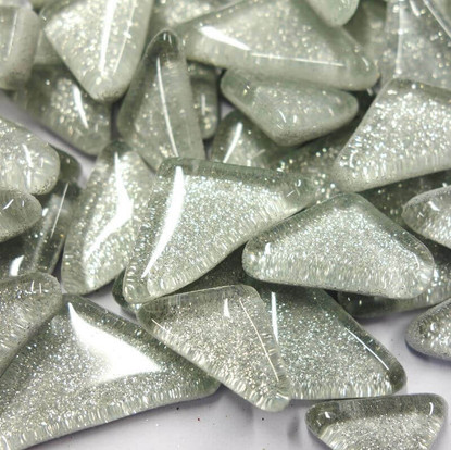 Soft Glas Glitter Silver 500 g
