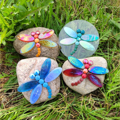 Trollsländor, 4 st + lim, DIY