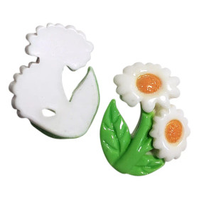 Flower decoration, White, 2 pcs