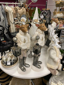 Jouluinen hirvi lyhdyllä 58cm