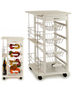 Valkoinen tarjoiluvaunu