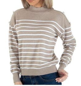 Pitkähihainen neulepaita - beige