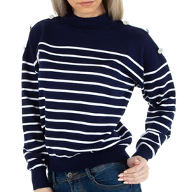 Pitkähihainen neulepaita- tumman sininen