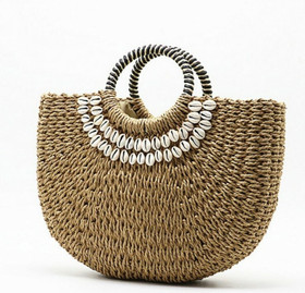 Shell Wicker bag
