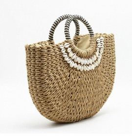 Shell Wicker bag