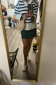 Raitainen villapaita hupulla, ONE SIZE