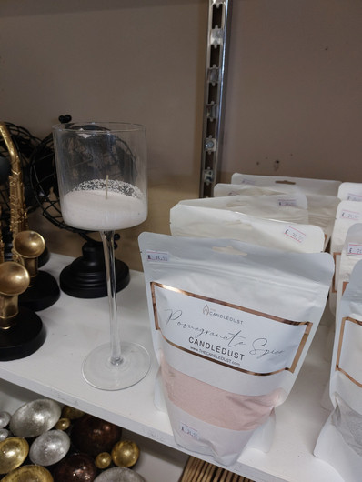 Puuterikynttilä Diamond dust 650g
