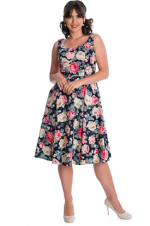 Banned Rose Bloom kellomekko (4XL) 