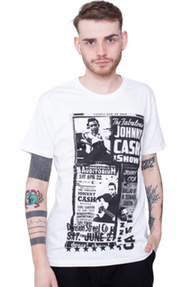 Fabulous Johnny Cash Show White - T-paita (Vain 2XL) 