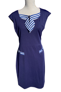 Sailor tyylinen kapea mekko (UK18/2XL) 