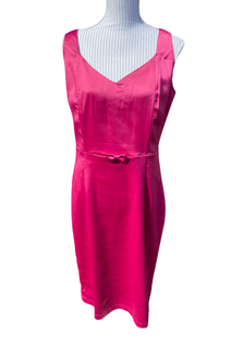 Collectif fuksia satiinikynämekko (UK18/2XL) 