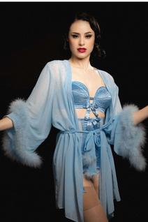 Playful Promises Marilyn Baby Blue Diamanté aamutakki