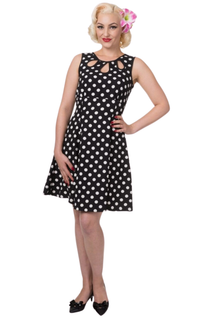 Banned Mini Keyhole Polka Dot kellomekko 