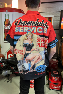 Pin-up tyttö keilapaita (XL)